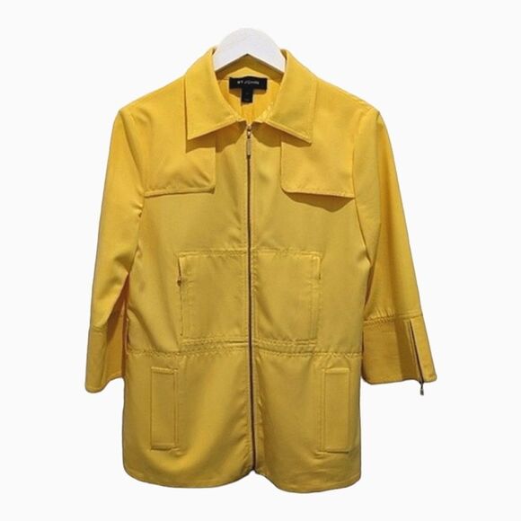 St. John jacket canary yellow lightweight spring Sz 2/P petite - Picture 1 of 9